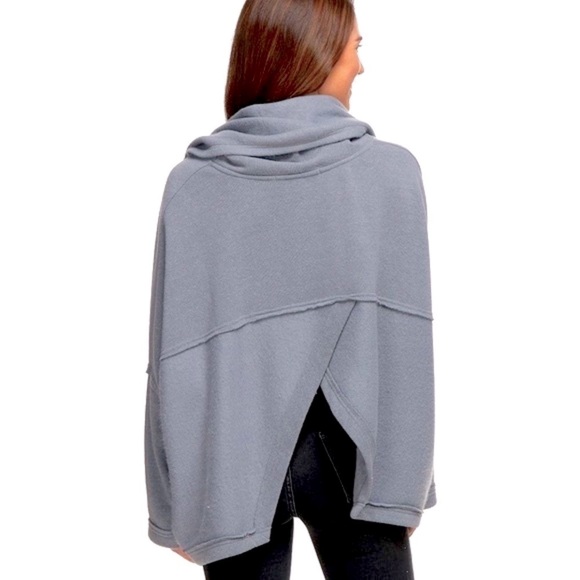 Free People Boho Huntington Pullover Women’s Size SP Grey Cowl Neck Cros… - Picture 3 of 15